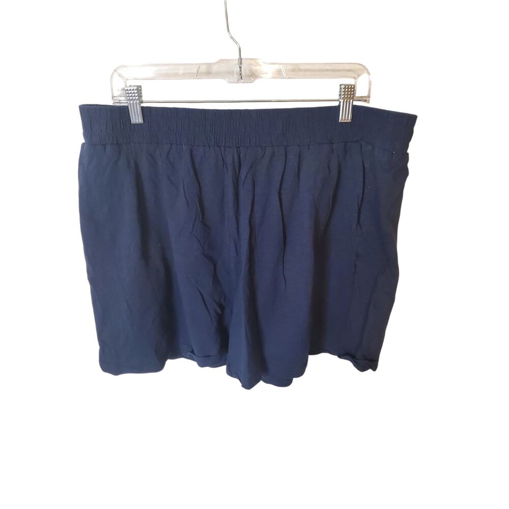 Cotton Bleu Black Pull-On Shorts, 3X